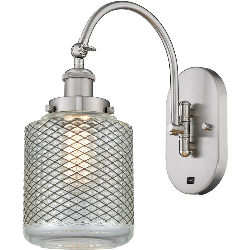 Franklin Restoration Stanton 1 Light 6 inch Brushed Satin Nickel Sconce Wall Light