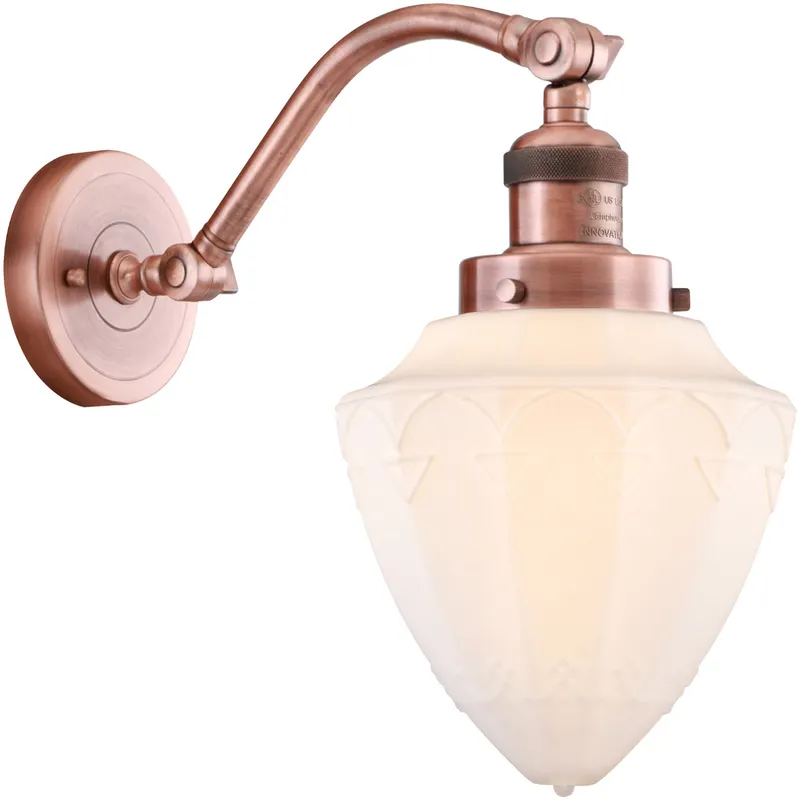 Franklin Restoration Bullet LED 7 inch Antique Copper Sconce Wall Light