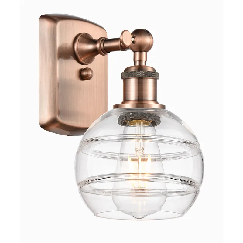 Ballston Rochester 1 Light 5.88 inch Antique Copper Sconce Wall Light