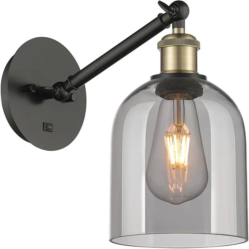 Ballston Bella 1 Light 5.5 inch Black Antique Brass Sconce Wall Light