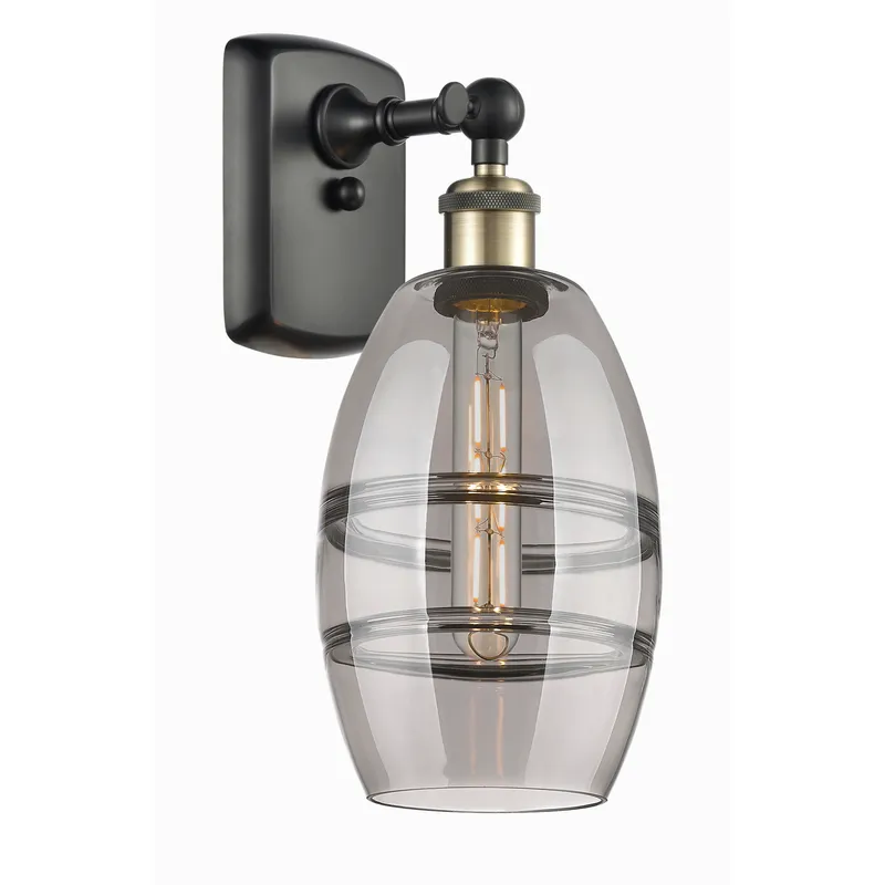 Ballston Vaz 1 Light 5.88 inch Black Antique Brass Sconce Wall Light