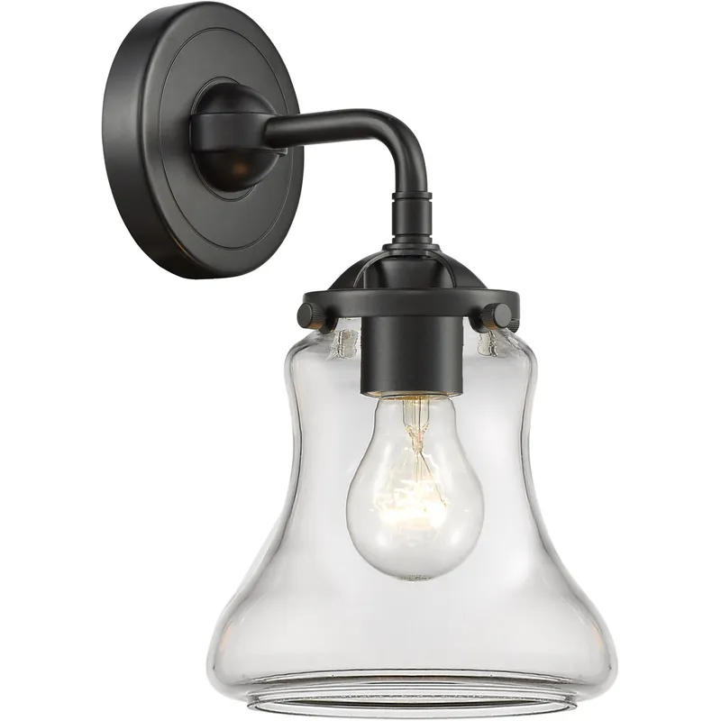 Nouveau Bellmont 1 Light 6 inch Oil Rubbed Bronze Sconce Wall Light in Clear Glass, Nouveau