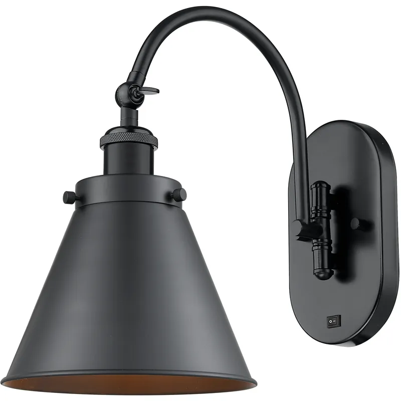 Franklin Restoration Appalachian 1 Light 8 inch Matte Black Sconce Wall Light