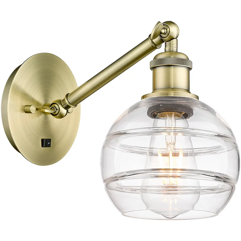 Ballston Rochester 1 Light 5.88 inch Antique Brass Sconce Wall Light