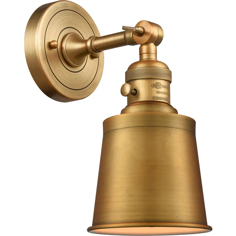 Franklin Restoration Addison 1 Light 5 inch Brushed Brass Sconce Wall Light, Franklin Restoration