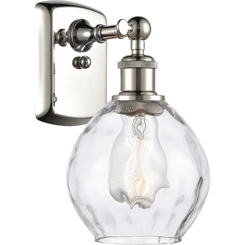 Ballston Small Waverly 1 Light 6 inch Polished Nickel Sconce Wall Light, Ballston