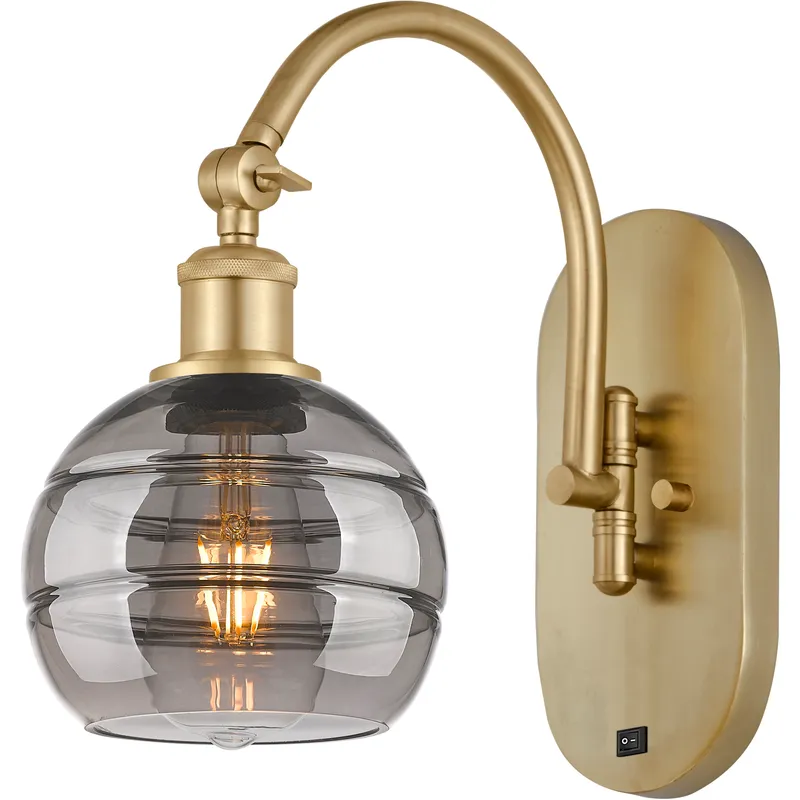 Ballston Rochester 1 Light 5.88 inch Satin Gold Sconce Wall Light
