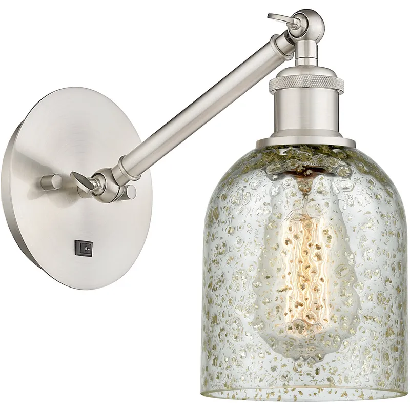 Ballston Caledonia LED 5.3 inch Brushed Satin Nickel Sconce Wall Light in Mica Glass