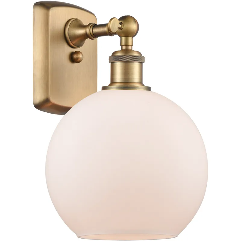 Ballston Athens 1 Light 8 inch Brushed Brass Sconce Wall Light