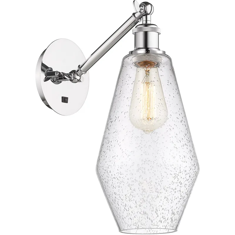 Ballston Cindyrella 1 Light 7 inch Polished Chrome Sconce Wall Light in Seedy Glass