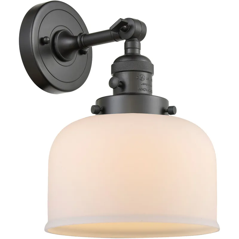 Franklin Restoration Large Bell LED 8 inch Oil Rubbed Bronze Sconce Wall Light, Franklin Restoration