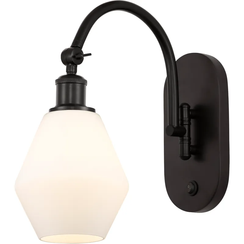 Ballston Cindyrella LED 6 inch Oil Rubbed Bronze Sconce Wall Light in Cased Matte White Glass