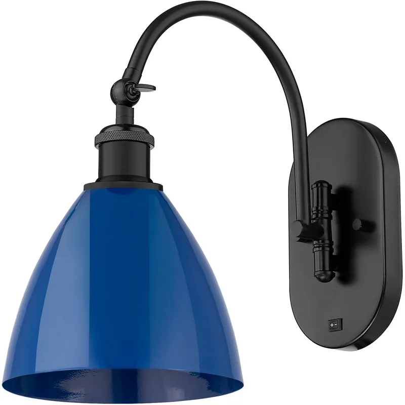 Ballston Plymouth Dome LED 8 inch Black Antique Brass Sconce Wall Light