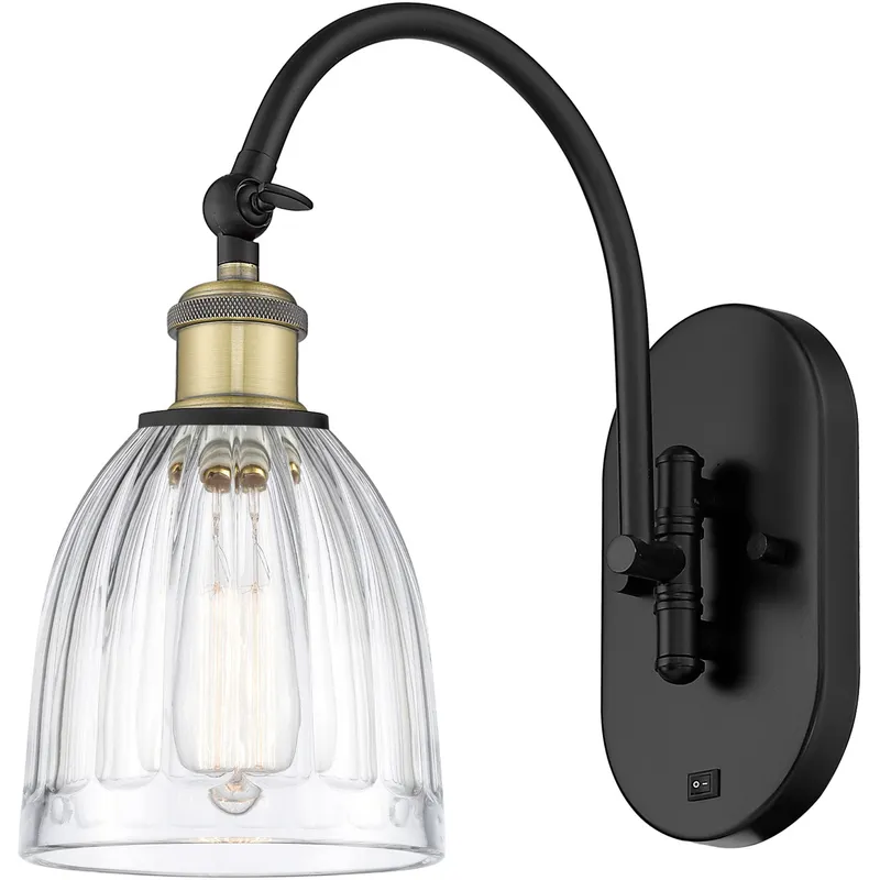 Ballston Brookfield LED 6 inch Black Antique Brass Sconce Wall Light