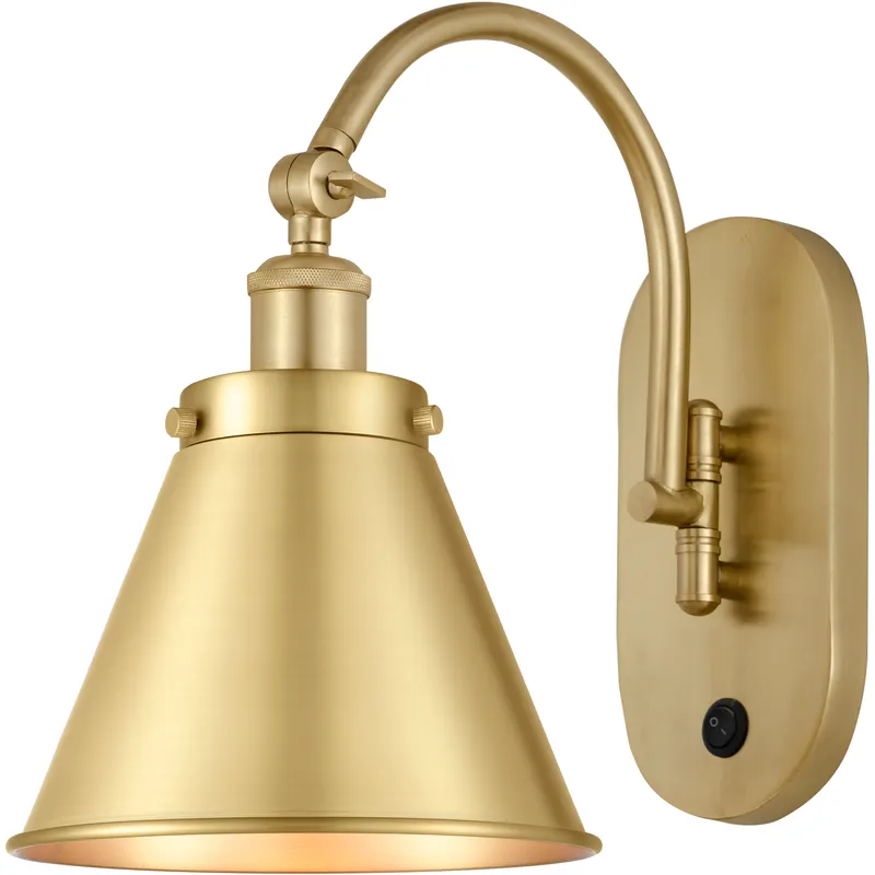 Franklin Restoration Appalachian 1 Light 8 inch Satin Gold Sconce Wall Light