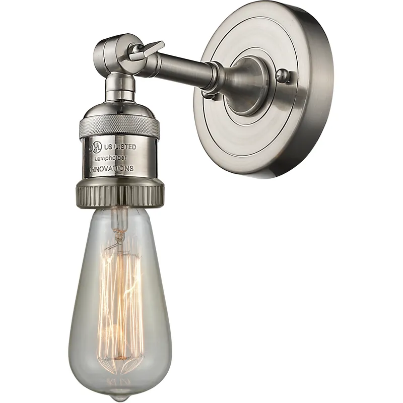 Franklin Restoration Bare Bulb LED 4.5 inch Brushed Satin Nickel Sconce Wall Light