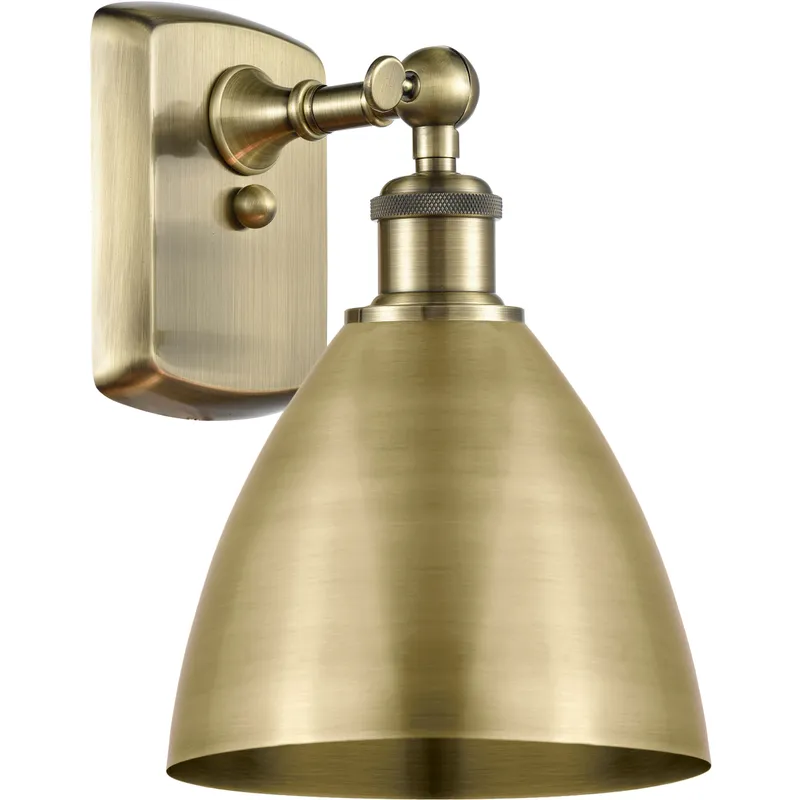 Ballston Dome 1 Light 8 inch Antique Brass Sconce Wall Light