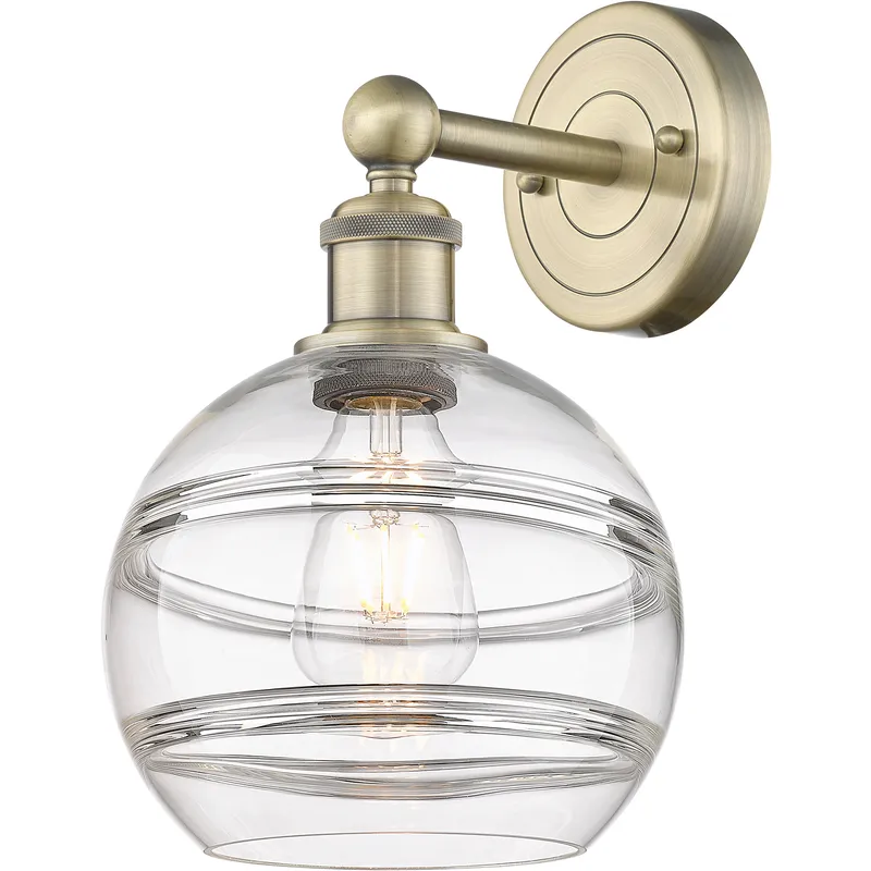 Edison Rochester 1 Light 8 inch Antique Brass Sconce Wall Light