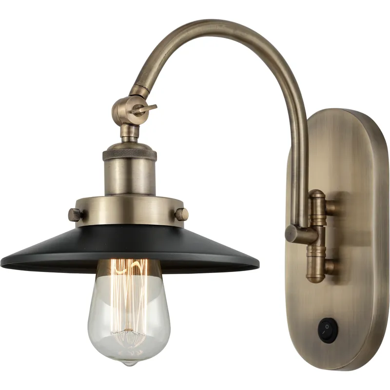 Franklin Restoration Railroad LED 8 inch Matte Black Sconce Wall Light
