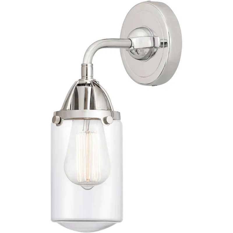 Nouveau 2 Dover 1 Light 5 inch Polished Chrome Sconce Wall Light in Clear Glass