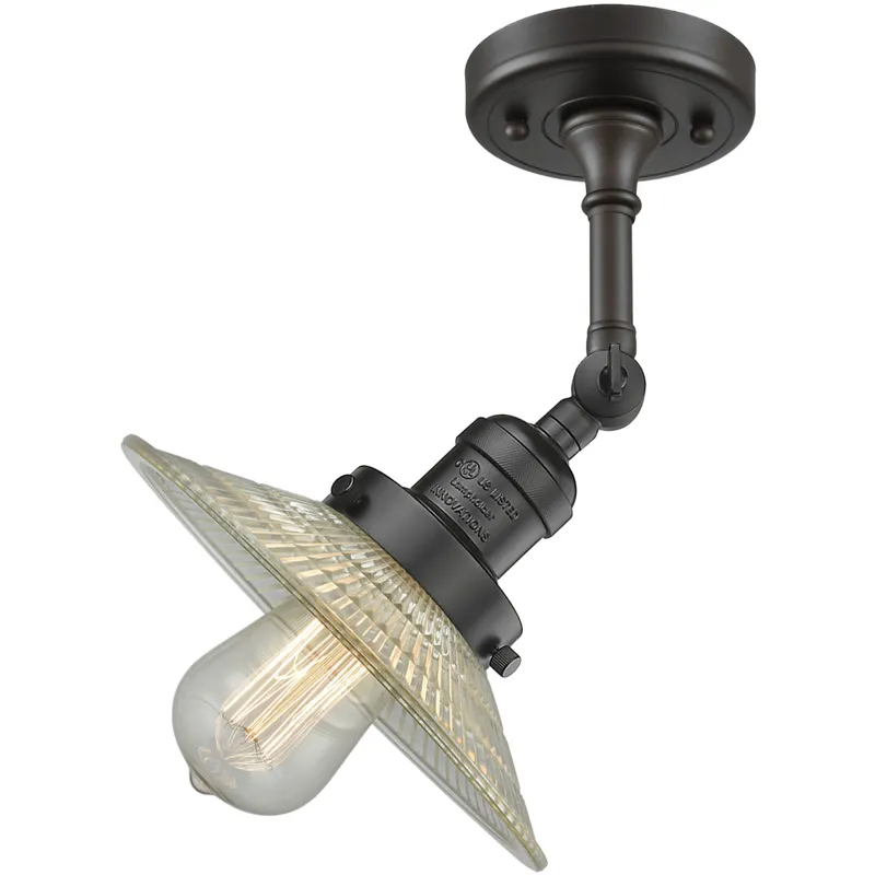 Franklin Restoration Halophane LED 8.5 inch Oil Rubbed Bronze Sconce Wall Light in Clear Halophane Glass, Franklin Restoration