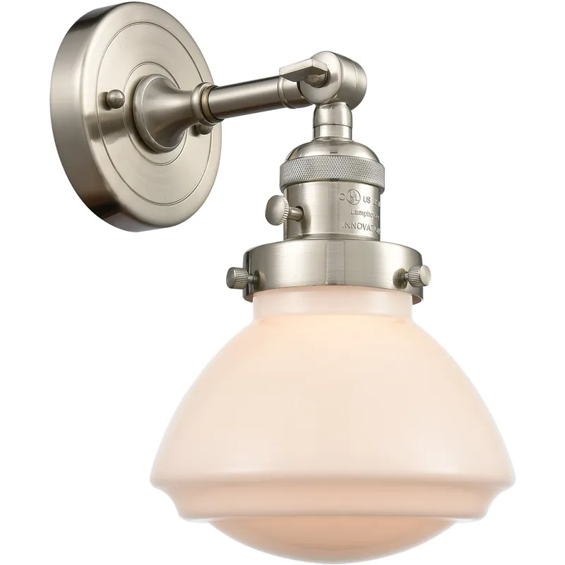 Franklin Restoration Olean LED 7 inch Brushed Satin Nickel Sconce Wall Light, Franklin Restoration