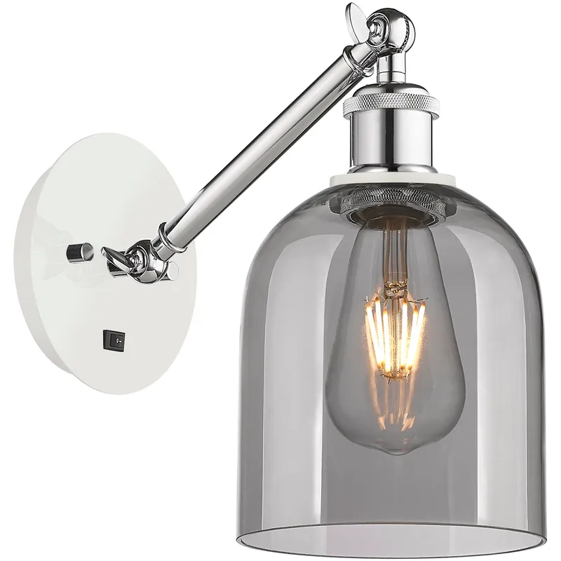 Ballston Bella 1 Light 5.5 inch White Polished Chrome Sconce Wall Light