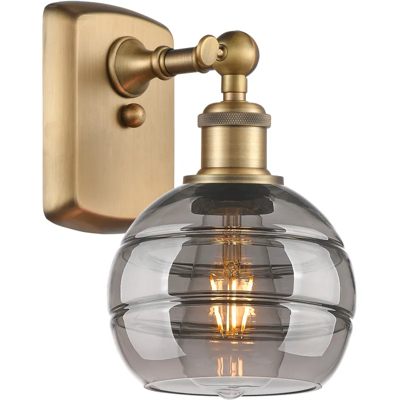 Ballston Rochester 1 Light 5.88 inch Brushed Brass Sconce Wall Light