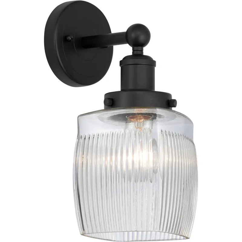 Colton 1 Light 6 inch Matte Black Sconce Wall Light