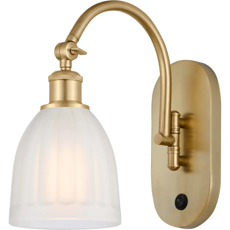 Ballston Brookfield LED 6 inch Satin Gold Sconce Wall Light