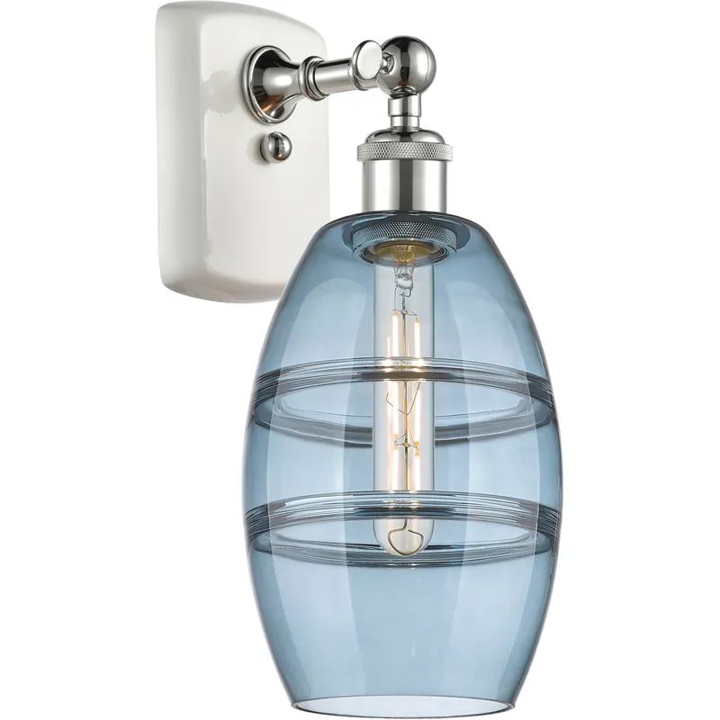 Ballston Vaz 1 Light 5.88 inch White Polished Chrome Sconce Wall Light