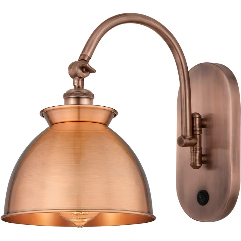 Adirondack 1 Light 8.13 inch Antique Copper Sconce Wall Light