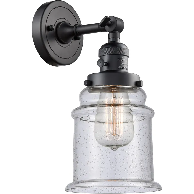 Franklin Restoration Canton LED 7 inch Matte Black Sconce Wall Light, Franklin Restoration