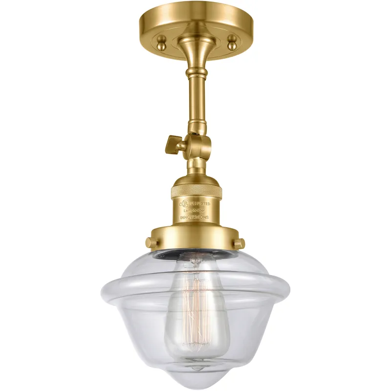 Franklin Restoration Small Oxford 1 Light 8 inch Satin Gold Sconce Wall Light in Clear Glass, Franklin Restoration