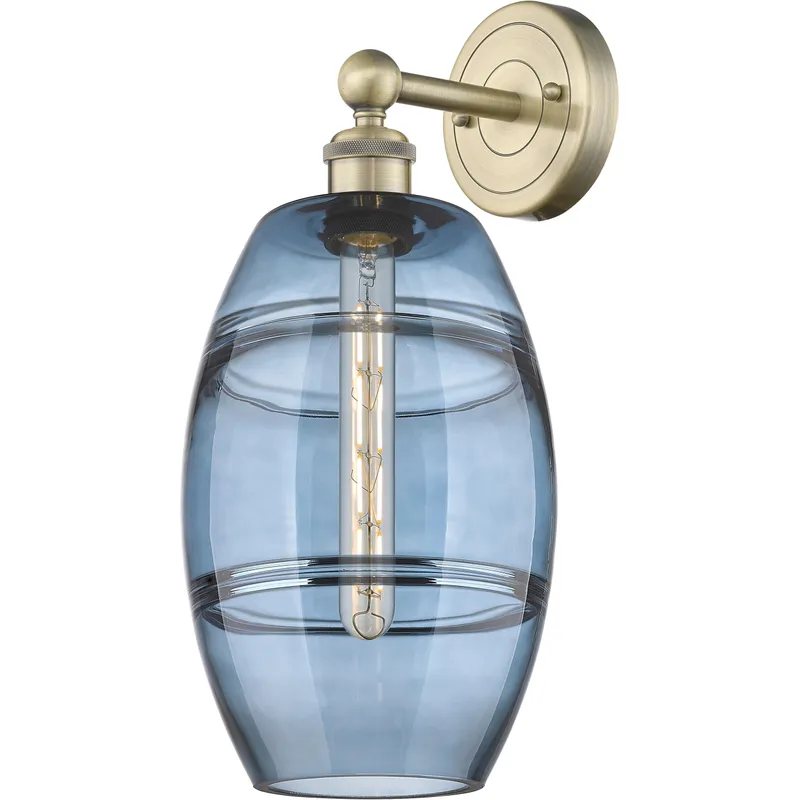 Edison Vaz 1 Light 8 inch Antique Brass Sconce Wall Light