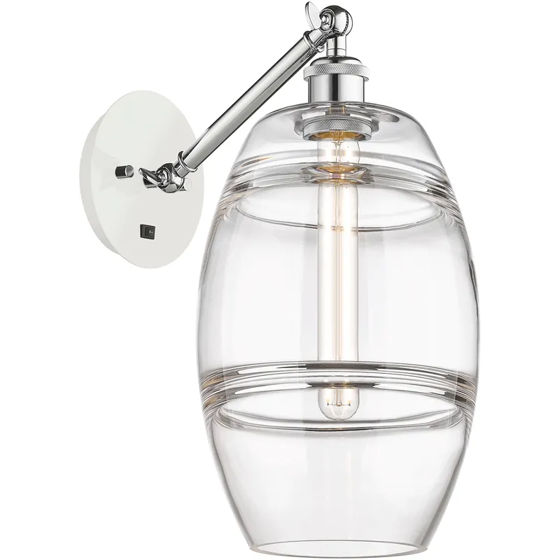 Ballston Vaz 1 Light 8 inch White Polished Chrome Sconce Wall Light