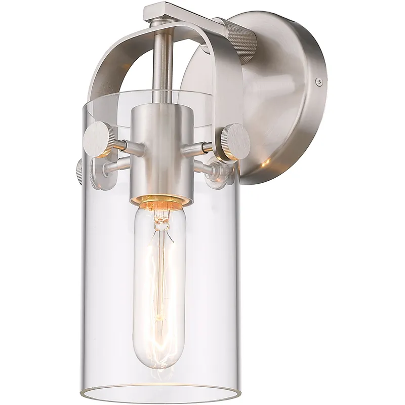 Pilaster 1 Light 5 inch Brushed Satin Nickel Sconce Wall Light