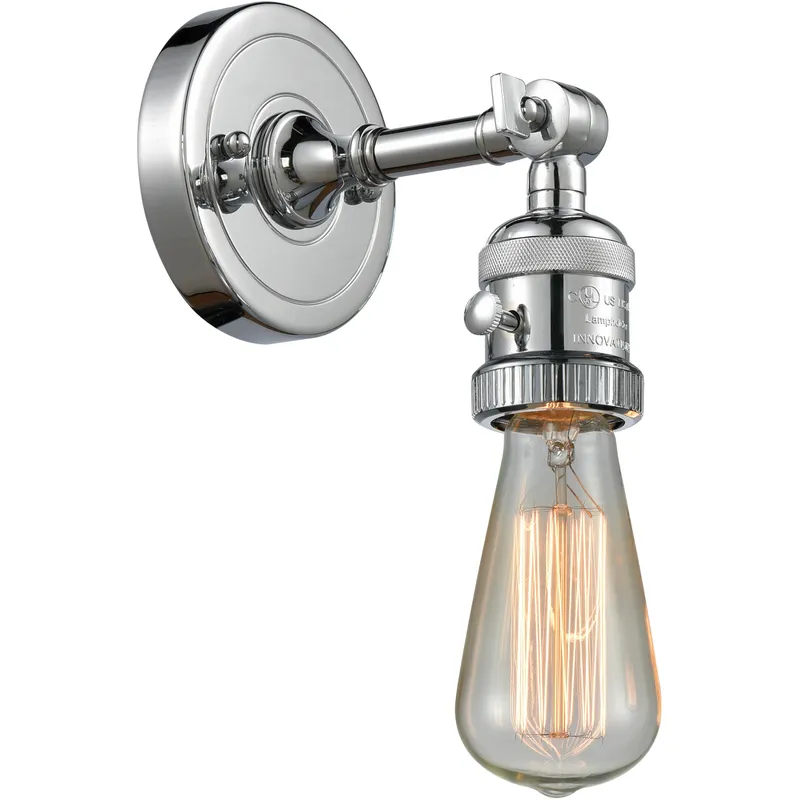 Franklin Restoration Bare Bulb 1 Light 5 inch Polished Chrome Sconce Wall Light