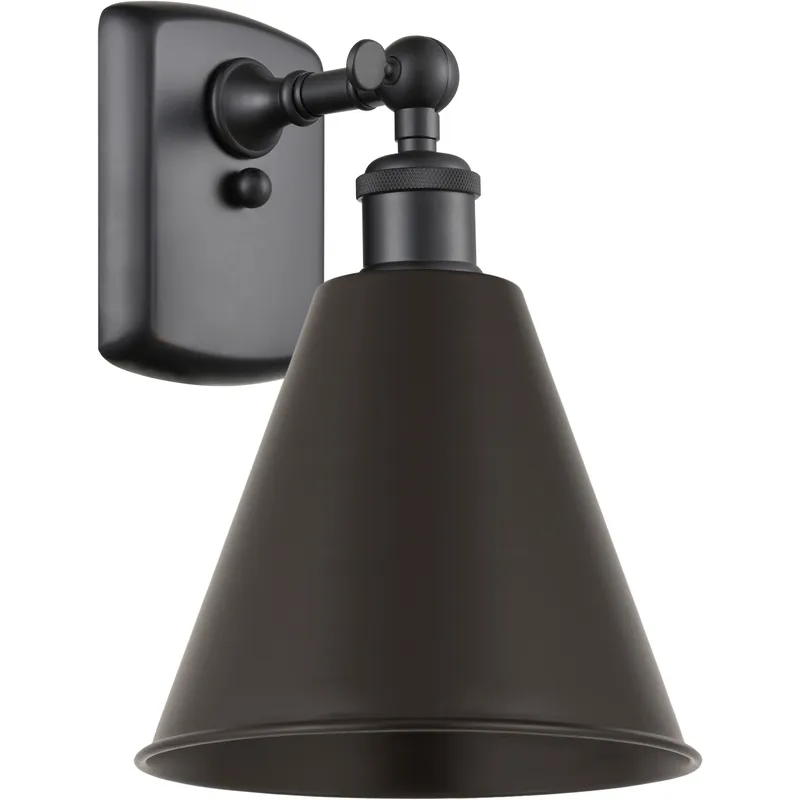 Ballston Cone LED 8 inch Matte Black Sconce Wall Light