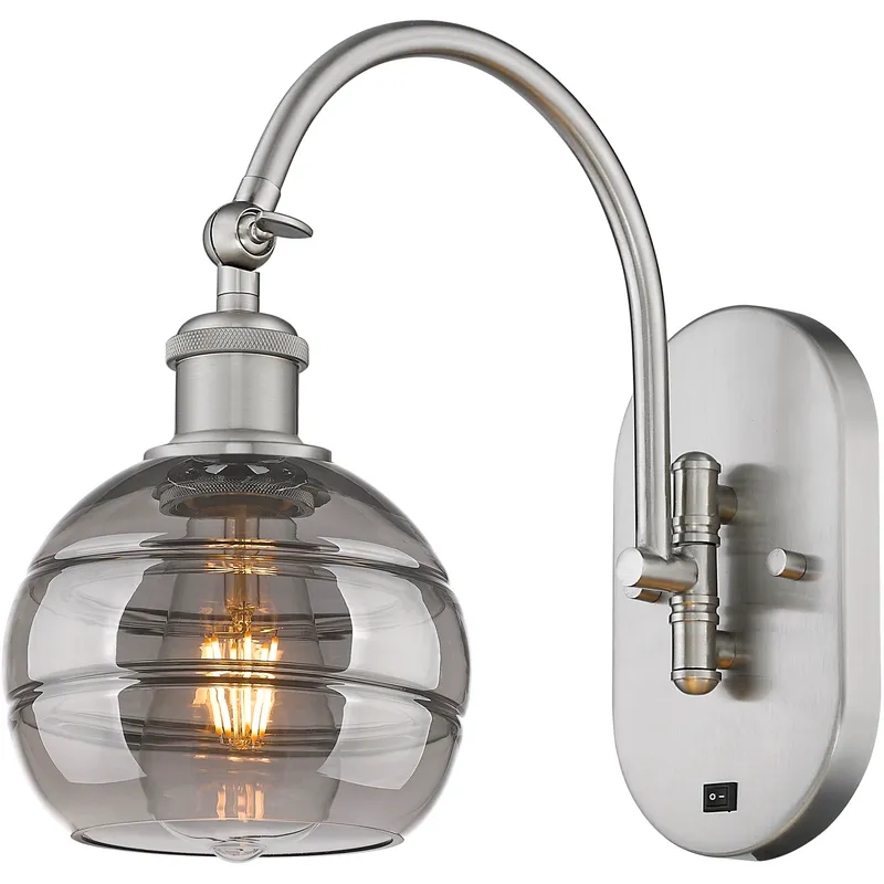 Ballston Rochester 1 Light 5.88 inch Brushed Satin Nickel Sconce Wall Light
