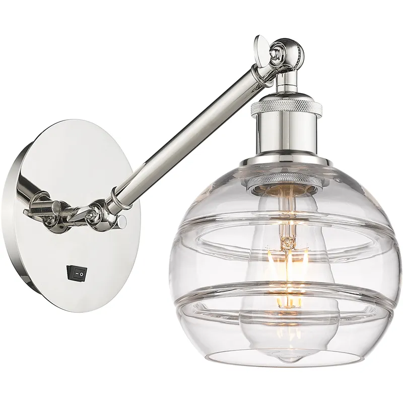 Ballston Rochester 1 Light 5.88 inch Polished Nickel Sconce Wall Light