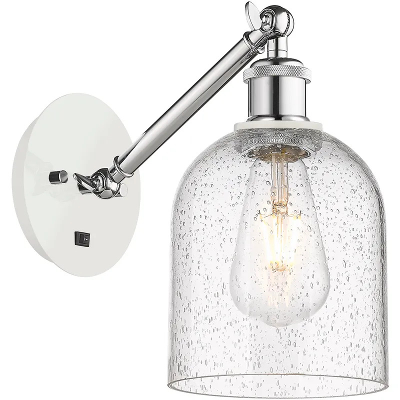 Ballston Bella 1 Light 5.5 inch White Polished Chrome Sconce Wall Light