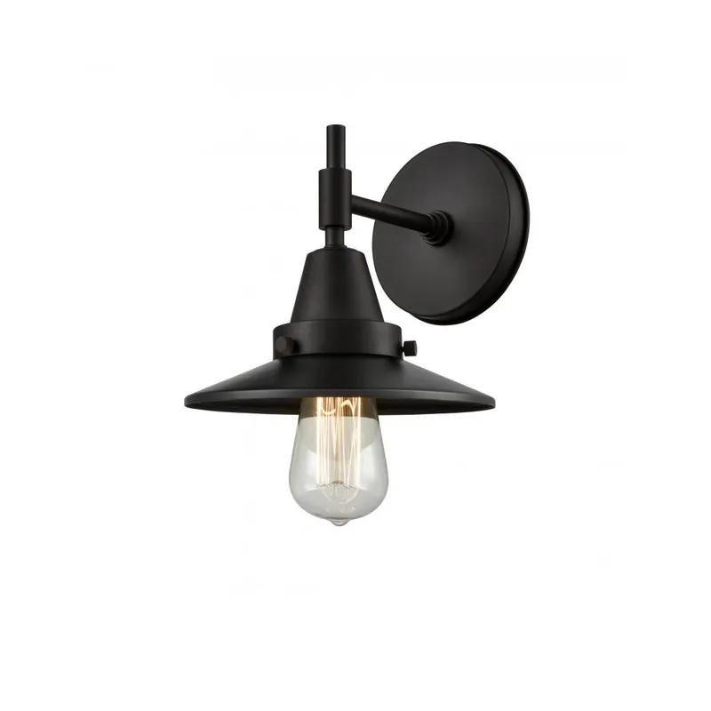 Caden 1 Light 8 inch Matte Black Sconce Wall Light