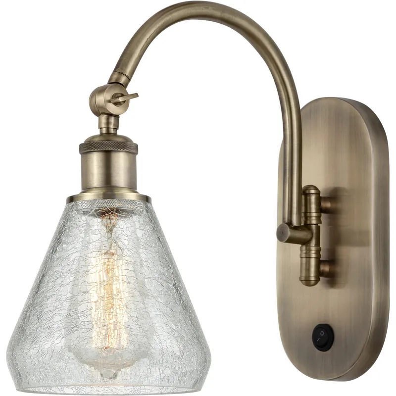 Ballston Conesus 1 Light 6 inch Antique Brass Sconce Wall Light