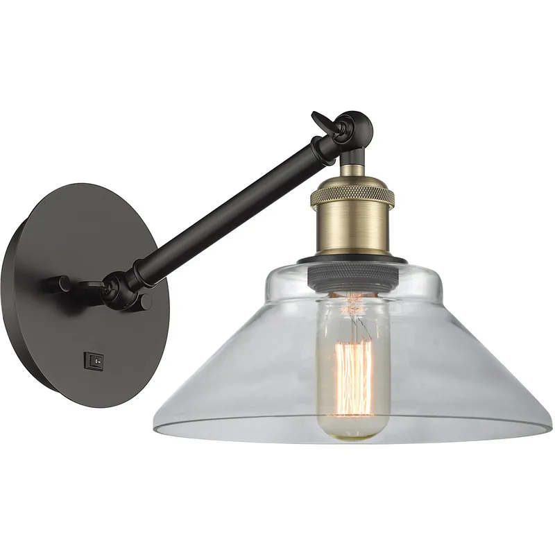 Ballston Orwell LED 8 inch Black Antique Brass Sconce Wall Light