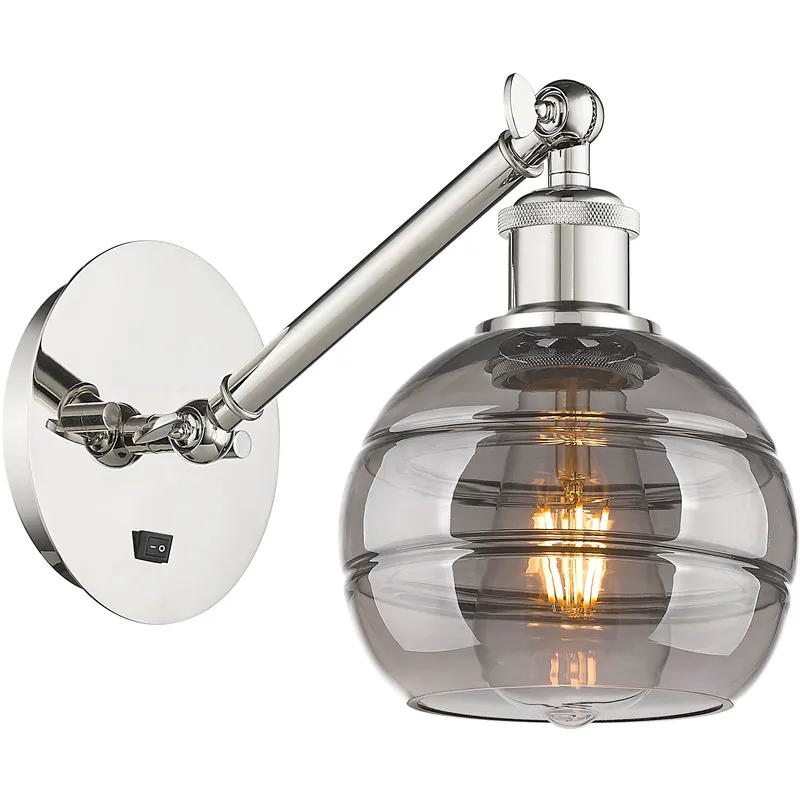 Ballston Rochester 1 Light 5.88 inch Polished Nickel Sconce Wall Light