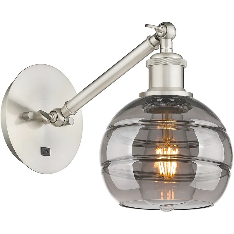 Ballston Rochester 1 Light 5.88 inch Brushed Satin Nickel Sconce Wall Light