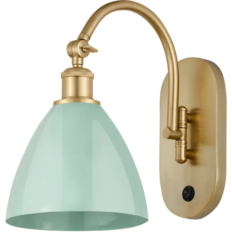 Ballston Plymouth Dome LED 8 inch Brushed Brass Sconce Wall Light
