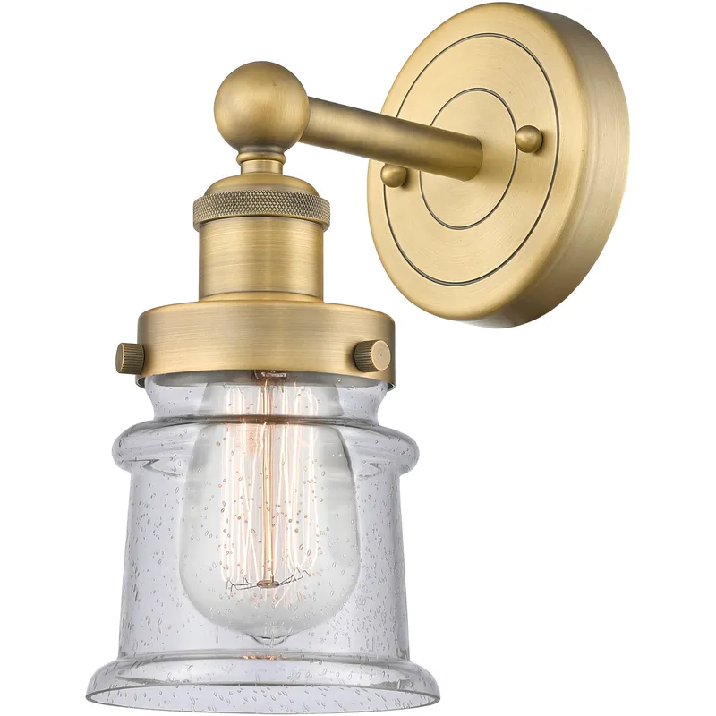 Canton Sconce Wall Light in Brushed Brass, Seedy