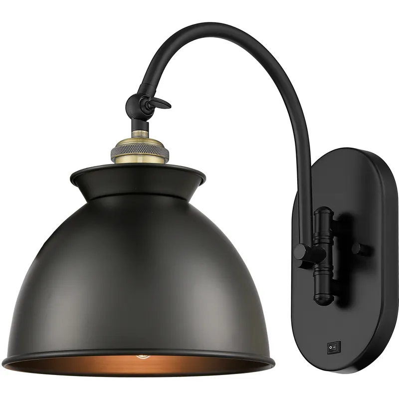 Ballston Adirondack 1 Light 8 inch Black Antique Brass Sconce Wall Light